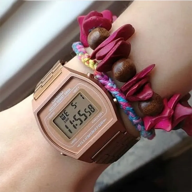 Casio Vintage Retro Rose Gold-tone Casual Watch- B640WC-5A